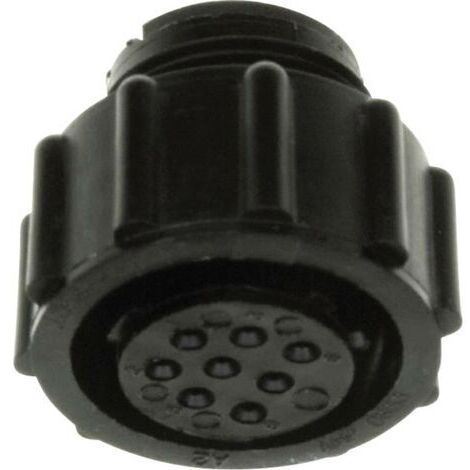 TE Connectivity 206486-2 Cosse cylindrique mâle femelle, droit Nombre total de pôles: 9 Série (connecteur rond): CPC 1 pc(s) Y993231