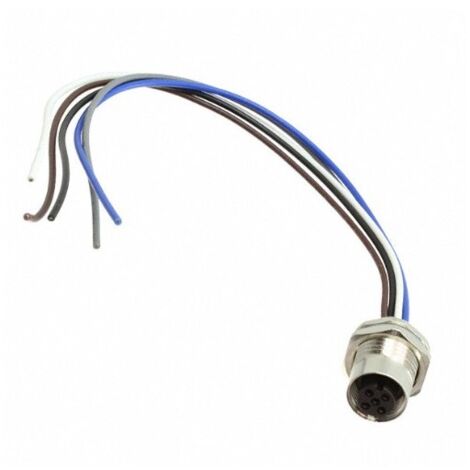 TE Connectivity T4171110003-001M12 Rear Mounting female A, 3P, 0.2m Wire