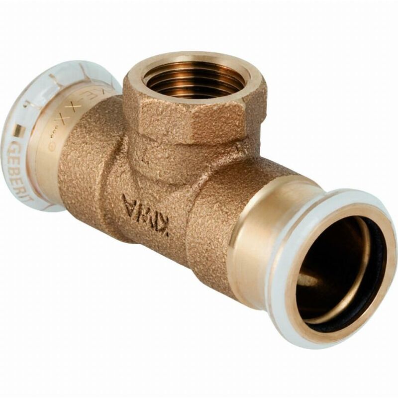 Geberit - Té cuivre filetage femelle Ø28 mm rp 1/2' D1=28 mm - 61359