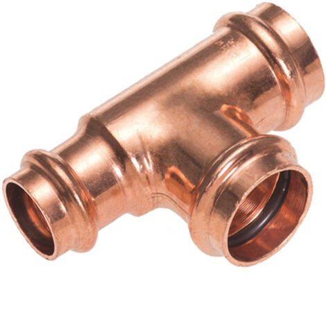Té cuivre réduit à sertir Press - diamètre 16x16x14 mm