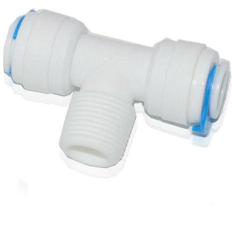 Té de connexion rapide fileté 1/4" Tube 1/4" Tube 1/4"