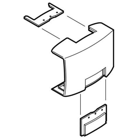 Té de dérivation pour moulure Keva 50x20mm blanc Artic (11587)