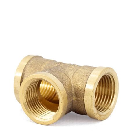 Te de laton Hembra-Hembra-Hembra  3/8" -