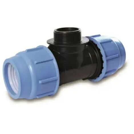 Te de PE con rosca 110-4\' M-110 BLUE SEAL PN10