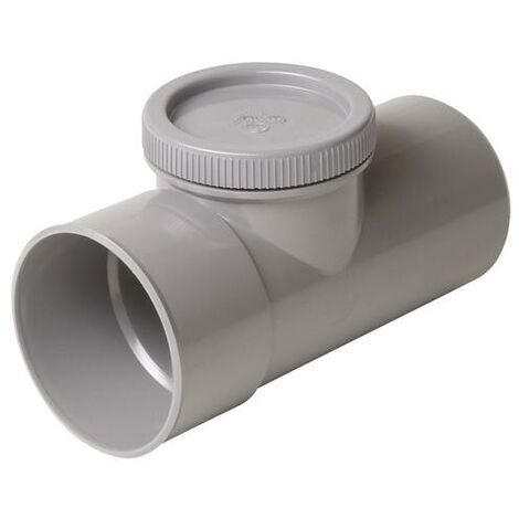 Té de visite avec bouchon PVC MF Ø100 Nicoll -NF-