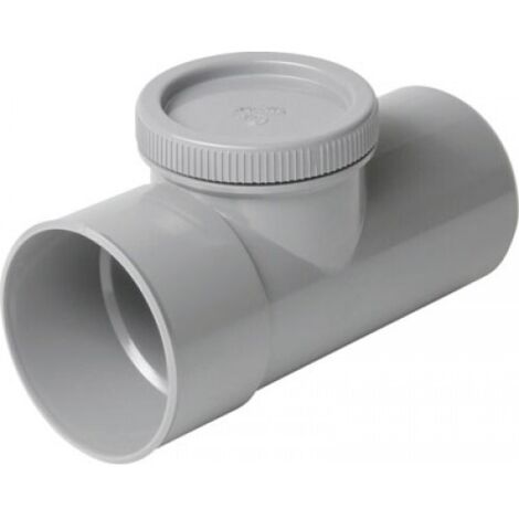 Té de visite pvc avec bouchon - mâle-femelle - Ø 100 mm - VT8