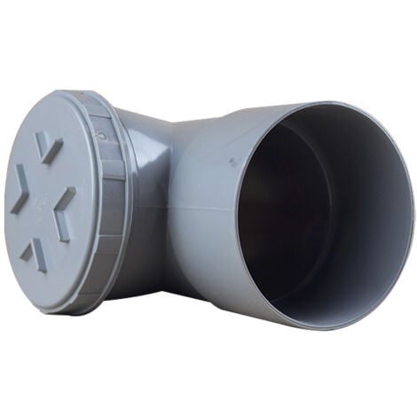 Té de visite PVC Femelle-Femelle Ø100 - FIRST-PLAST
