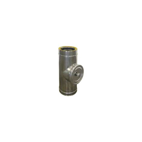 Té d'inspection pour conduit basse température double paroi isolée - Ø int/ext: