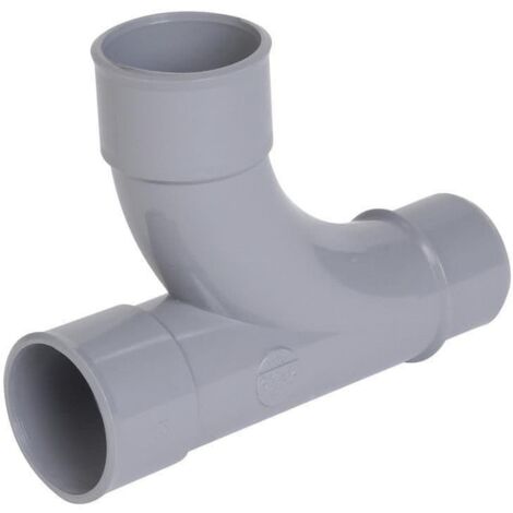 Te doe foot simpla mala-femlala a 87¡30 - PVC gris - ¯ 40 mm NICOLL, Ref. UTH18