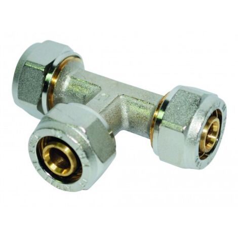 Té égal à compression pour tube multicouche - diam 16 mm
