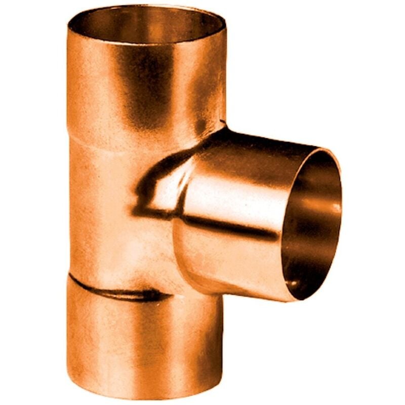 Té à souder en cuivre - femelle / femelle / femelle - diamètre 14 mm - sachet de 10