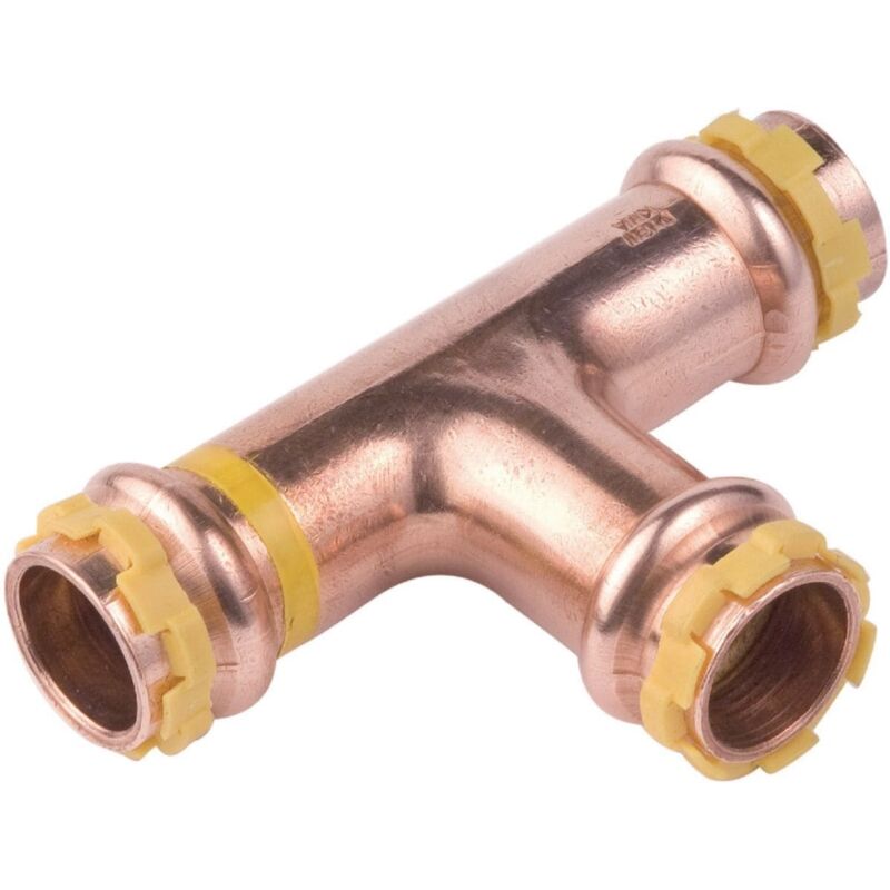 Comap - té égal à sertir - pour tube cuivre - gaz - diamètre 14 mm 5130vg14