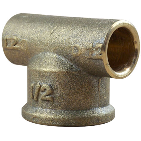 Té égal Femelle 130 GCU 1/2" (15/21) - Tube Cuivre Ø12 - Arcanaute