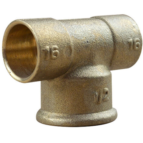 Té égal Femelle 130 GCU 1/2" (15/21) - Tube Cuivre Ø16 - Arcanaute