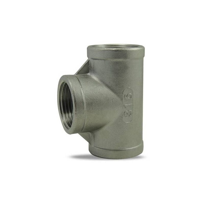 Té égal femelle/femelle/femelle en inox 316 2''