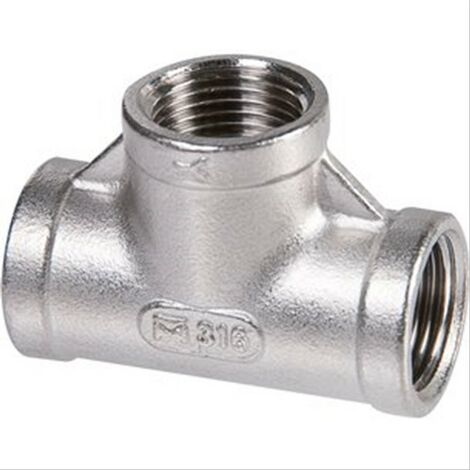 Raccord inox en T à visser femelle - Sféraco