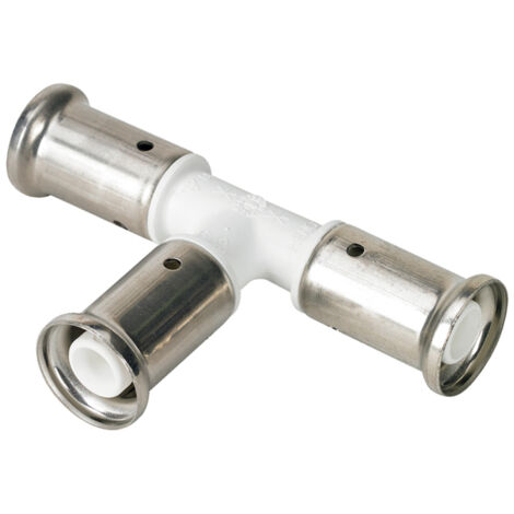 Té égal multicouche PVDF - Henco - A sertir - diamètre26X26X26mm