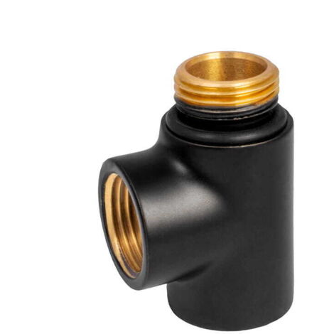 Té en laiton IDMAR 1/2″ pour chauffage, noir