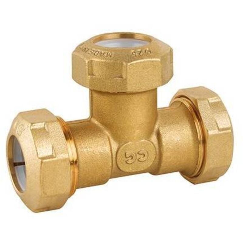 Té en laiton pour tube pe