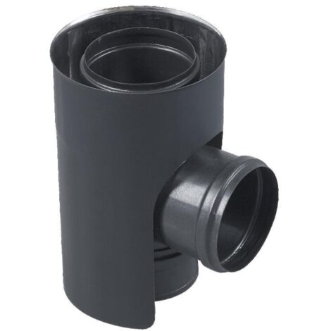 Té équerre BIOTEN avec tampon inox émail D80/125 TOLERIE EMAILLERIE NANTAISE 470880