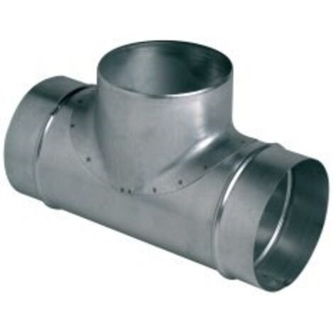 Té équerre galva - TE 90° 200/160 ALDES - 11093117  Té équerre galva