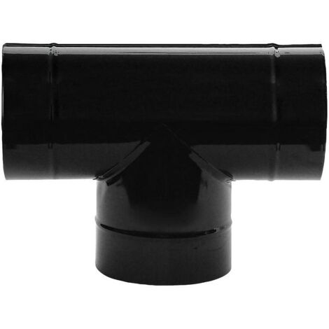 Te Estufa Negro Vitrificado 120 mm. 90°