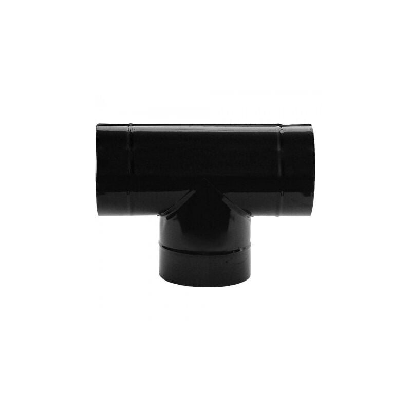 

Te estufa negro vitrificado 120 mm. 90°