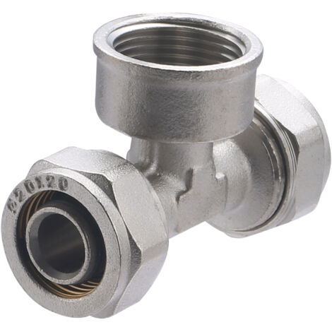 Té femelle au centre à compression pour tube multicouche NOYON & THIEBAULT Ø20 - F20x27 (3/4)