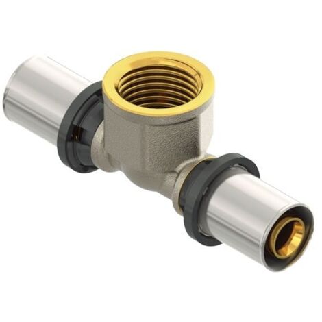Té femelle EASYTEC LBP à sertir diamètre 16 x 16 - à visser filetage 3/4” - FINIMETAL