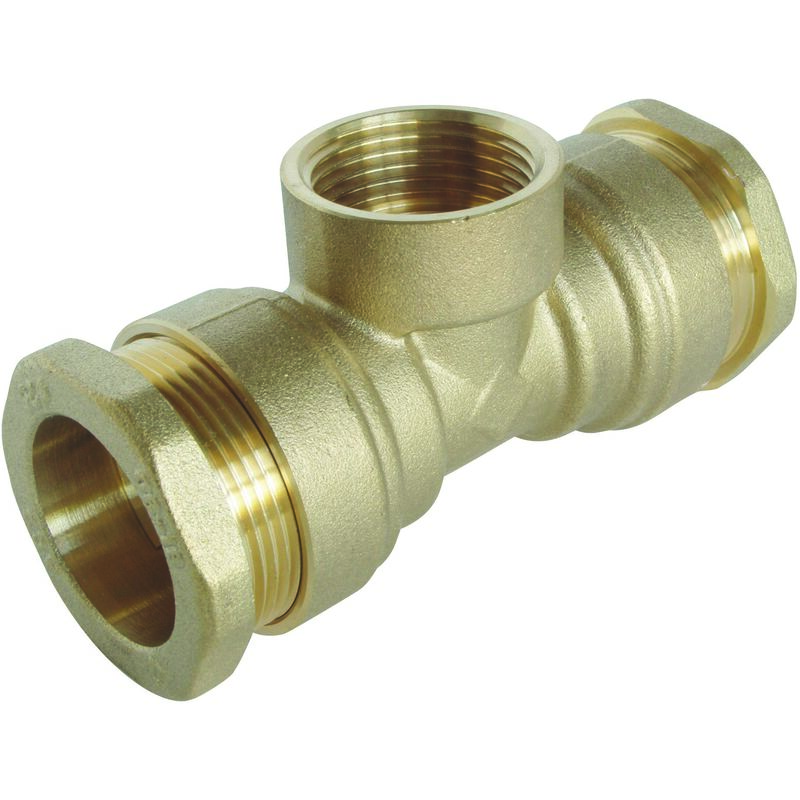 Raccord laiton Té Femelle 1' au centre sumo pour tube pe Ø32 mm