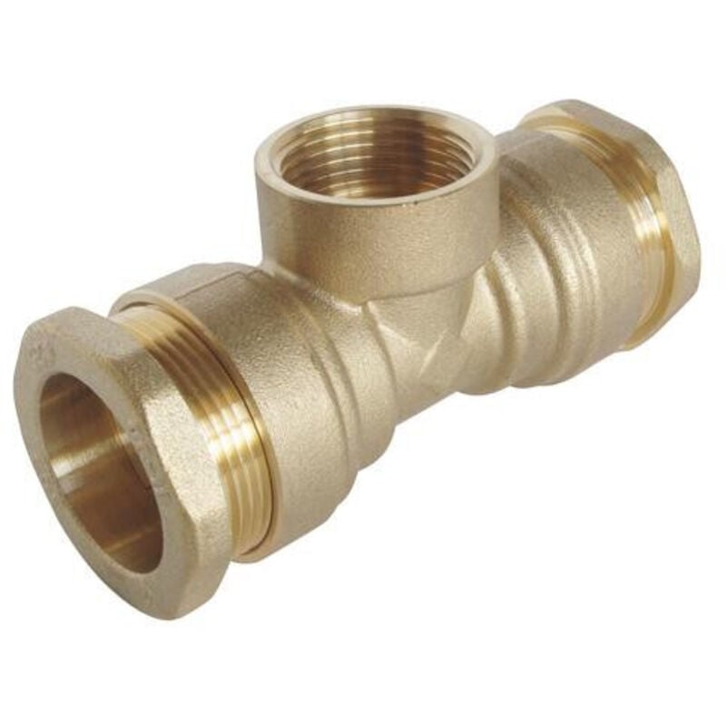 Te laiton femelle au centre pour tube pe - sumo