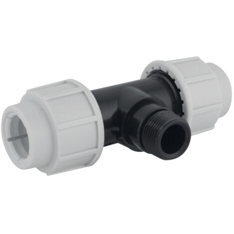 Té fileté à compression - D25 mm x 3/4 pouce - Interplast