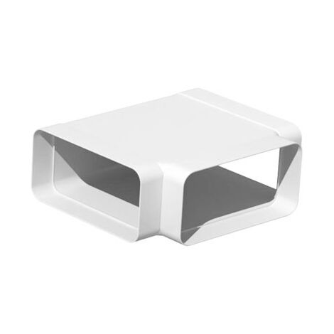 Té horizontal rectangulaire THR pour conduit PVC rigide - Extra-plat 55 x 220 mm