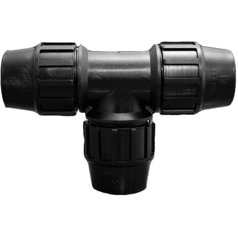 TECNOAGUA Te igual PE 20mm Te igual 3 bocas fabricado en polietileno de 20mm. Producto de alta calidad con certificado Aenor. Oferta exclusiva