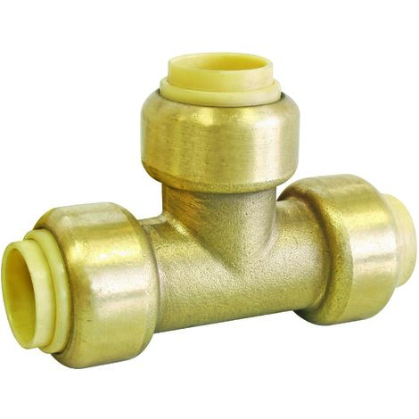 Té laiton égal à clipser pour cuivre ou PER ou Multicouche Ø12