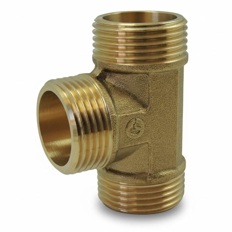 Té égal Mâle/Mâle/Mâle en laiton ø 2 pouces