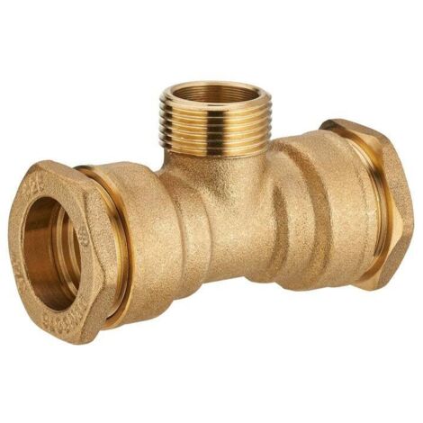 Te M 3/4 À Compression Laiton D.25 Pour Tube En Polyéthylène