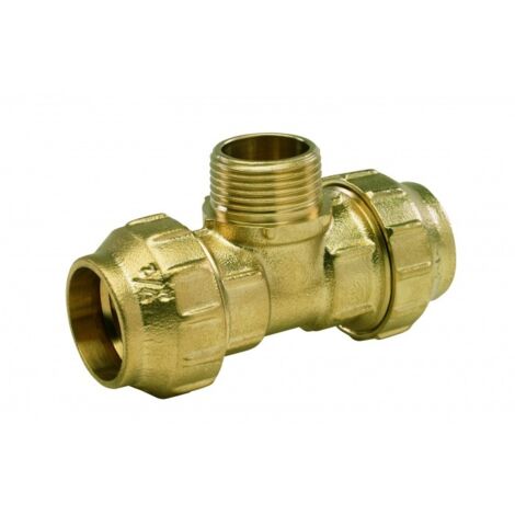 Té mâle avec écrou externe RACCORDS BRASS - ARCH Dimensions : Ø25mm x 3/4"