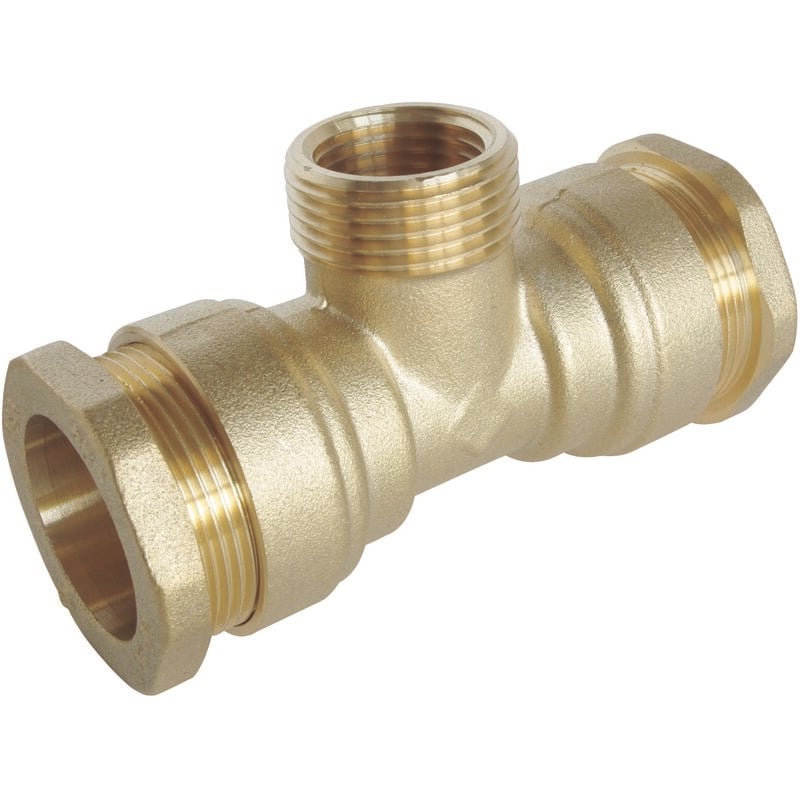 Raccord laiton Té Mâle 1' au centre sumo pour tube pe Ø32 mm