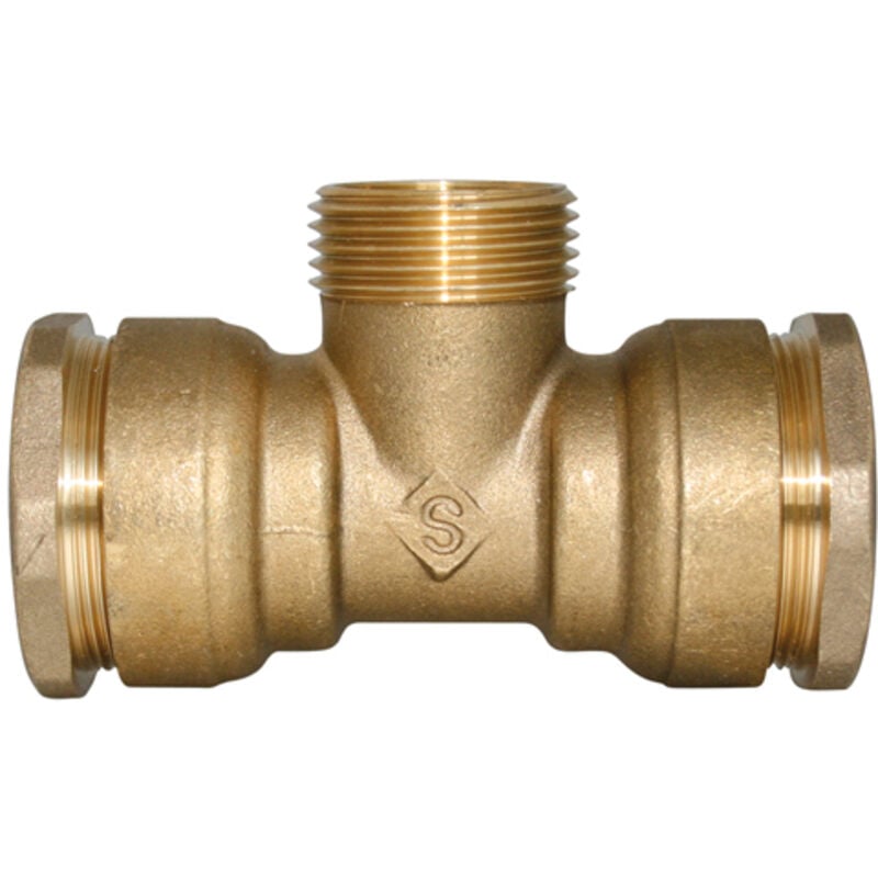 Somatherm - Té laiton mâle 1'/1/2 (40/49) pour tube pe Ø50