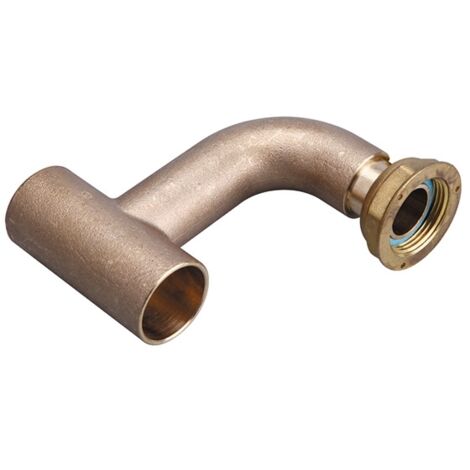 Té NF coudé 90° à braser sur tube cuivre Ø28 pour conduite montante gaz - Gurtner