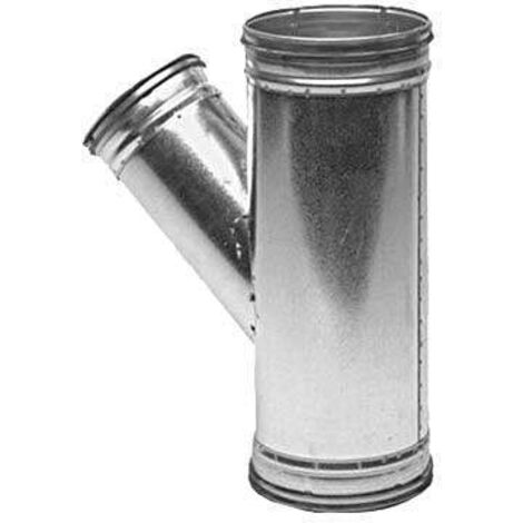 Té oblique 45° Galva D250/D160 à joints - TGAL45D250/D160J ECONONAME - TGAL45D250/D160J