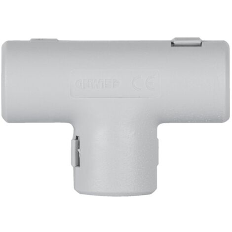 Té ouvrable pour tube - Diamètre du tube : 25 mm - Coloris : gris - Type de conditionnement : sachet - Conditionnement : 10 - GEWISS