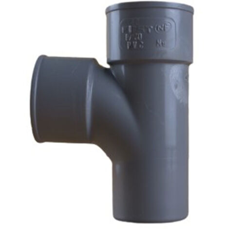 Té pied de biche PVC 87°30 Mâle Femelle Ø40 - First Plast