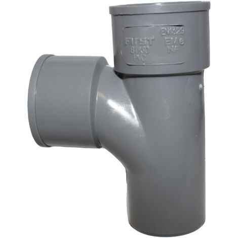 Té pied de biche PVC 87°30 Mâle Femelle Ø50 - First Plast