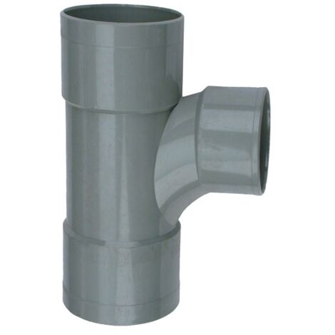 Té pied de biche PVC double Femelle 87°30 D75 - WAVIN - 3025809