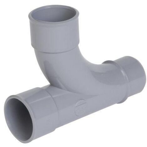 té pied de biche pvc - mâle / femelle - 87 degrés30 - diamètre 40 mm - grand rayon - nicoll th18