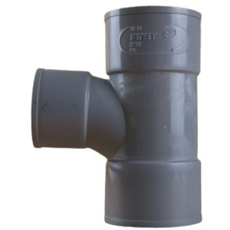 Té pied de biche réduit PVC 87°30 Femelle Femelle Ø50 réduit Femelle Ø40 - First Plast