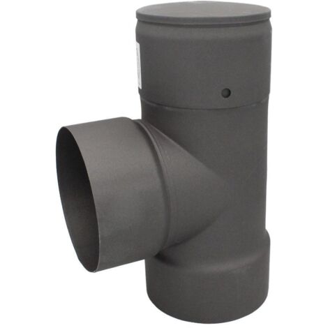 Te pintada THC negro mate con tapon 110mm