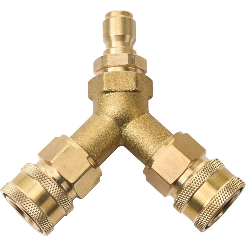 KZQ - Té pour laveuse à pression, coupleur séparateur, connexion rapide de deux pistolets à une laveuse à pression, raccord 3/8 pouces